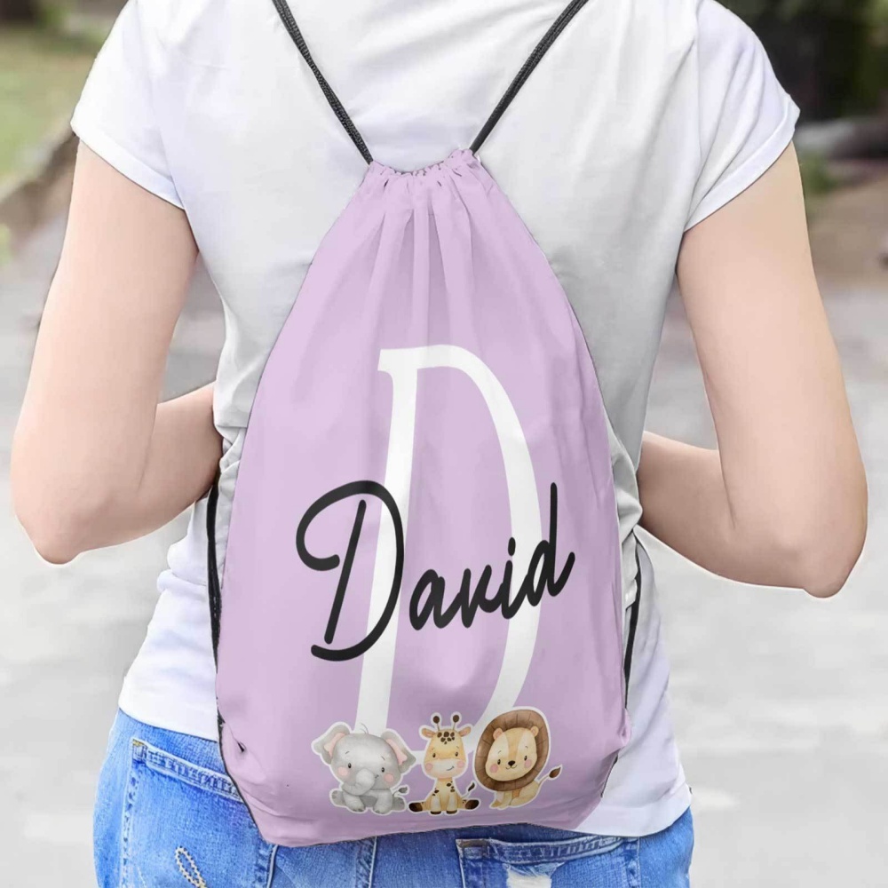 1Pc Cute Animal-themed Custom  - Drawstring Gym Bag recension och pris