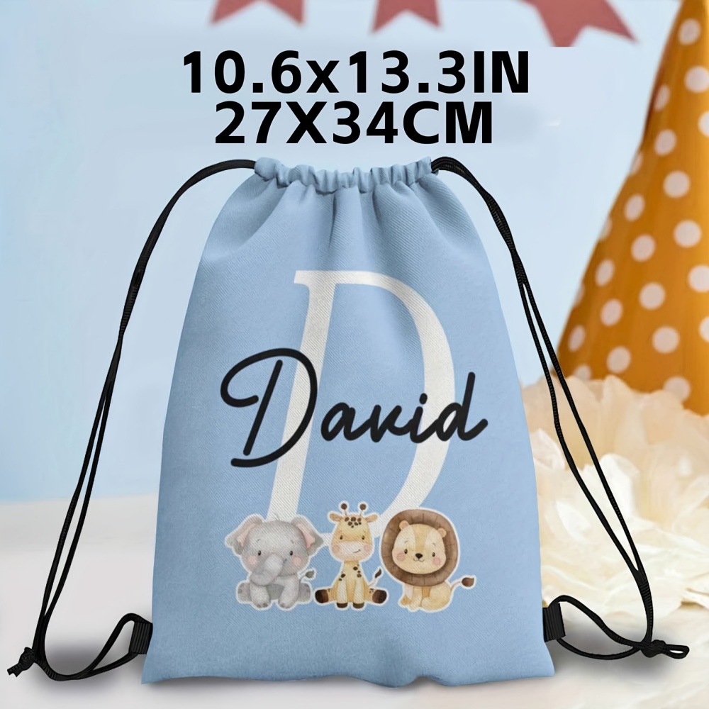 1Pc Cute Animal-themed Custom  - Drawstring Gym Bag recension och pris