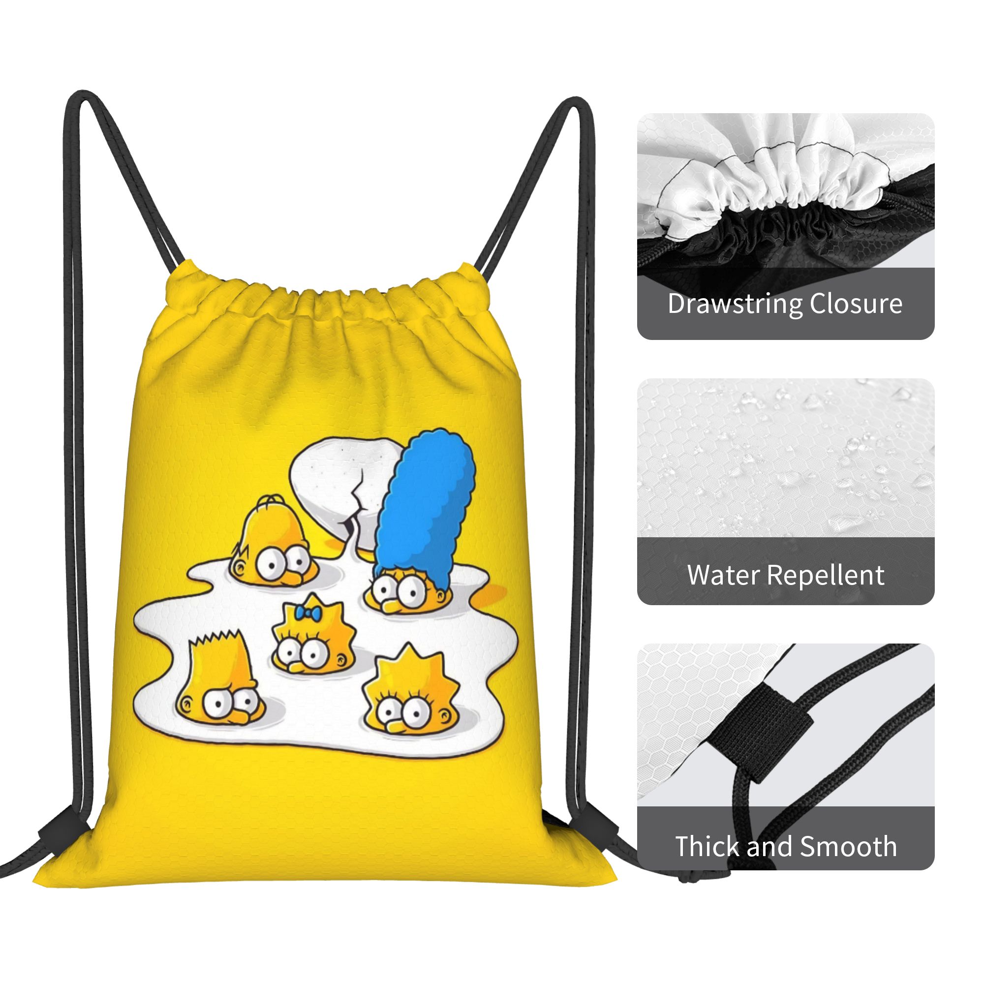 Simpsonsed Cartoon  Drawstring - Drawstring Gym Bag recension och pris
