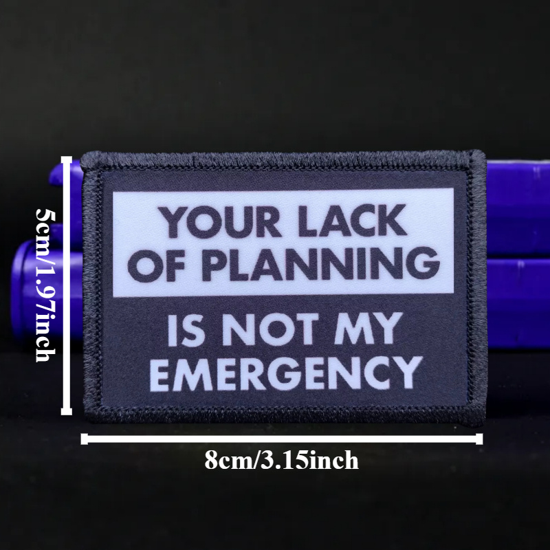 Not My Emergency Funny Patch G - Rucksack Military Style recension och pris