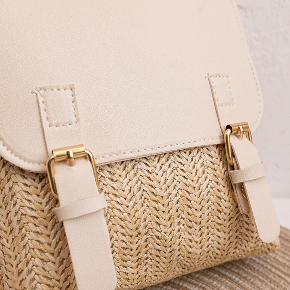 Fashion PU Leather Straw Backp - Leather Backpack Vintage recension och pris