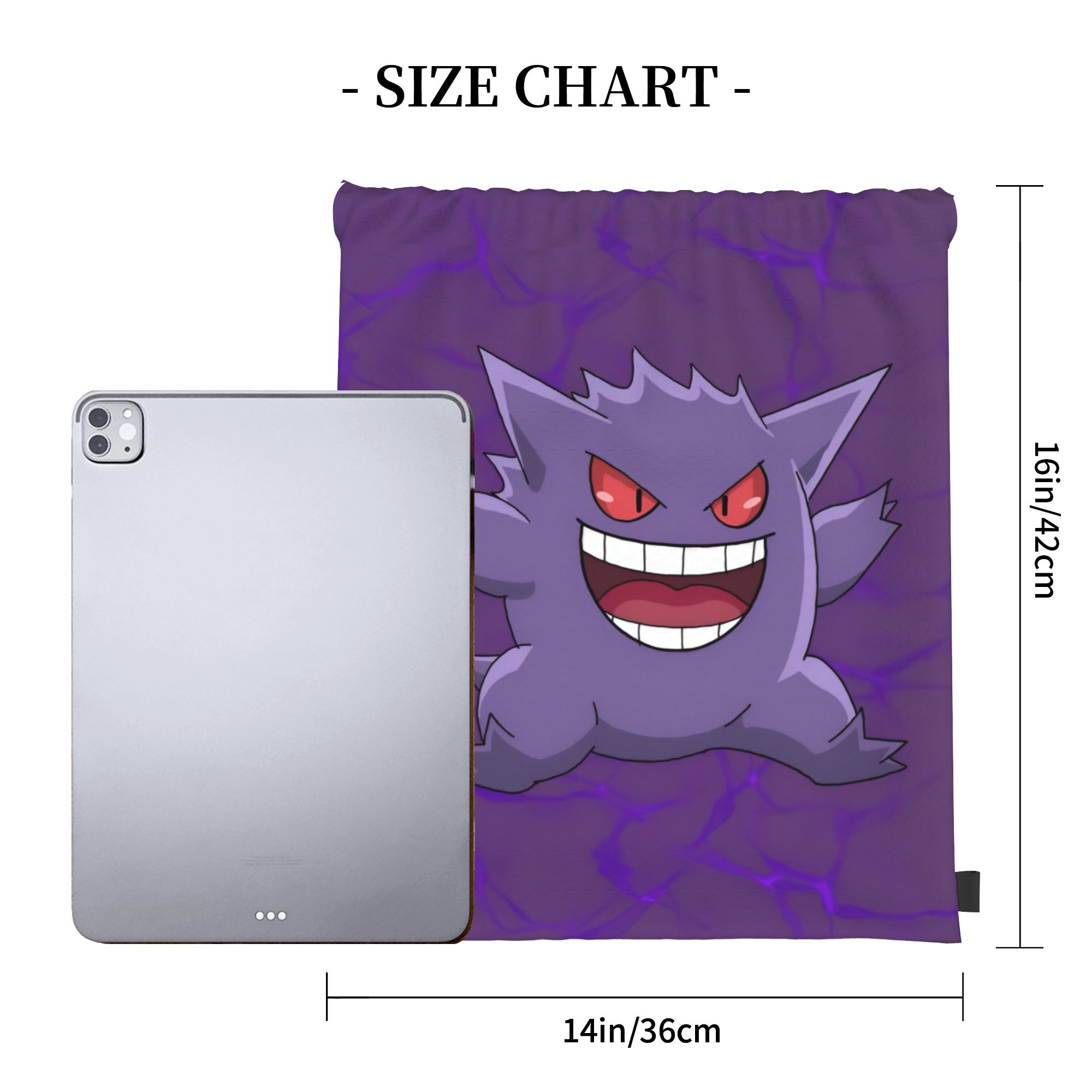 Custom Pokemoned Gengars Draws - Drawstring Gym Bag recension och pris